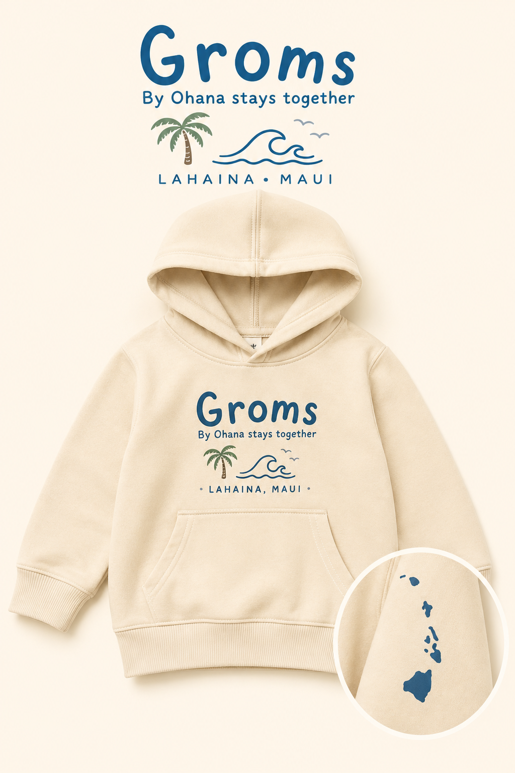 GROMS Signature Hoodie (cream)