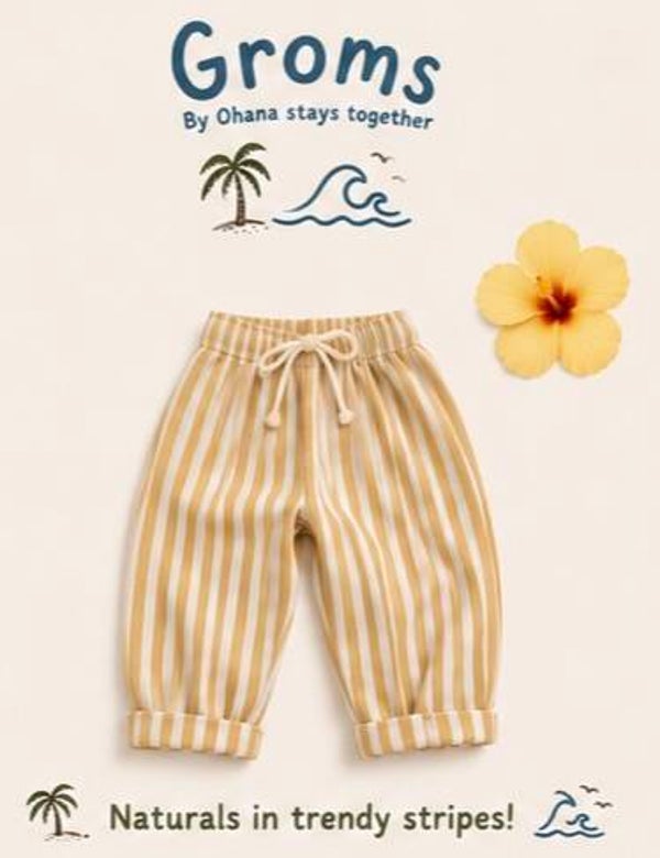 GROMS Striped Neutrals (mellow yellow and white)