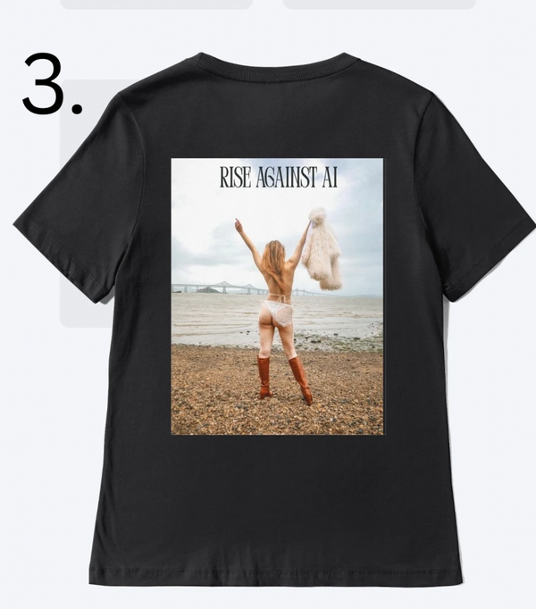 Rise against AI bikini model T shirt 3/4 PREORDER