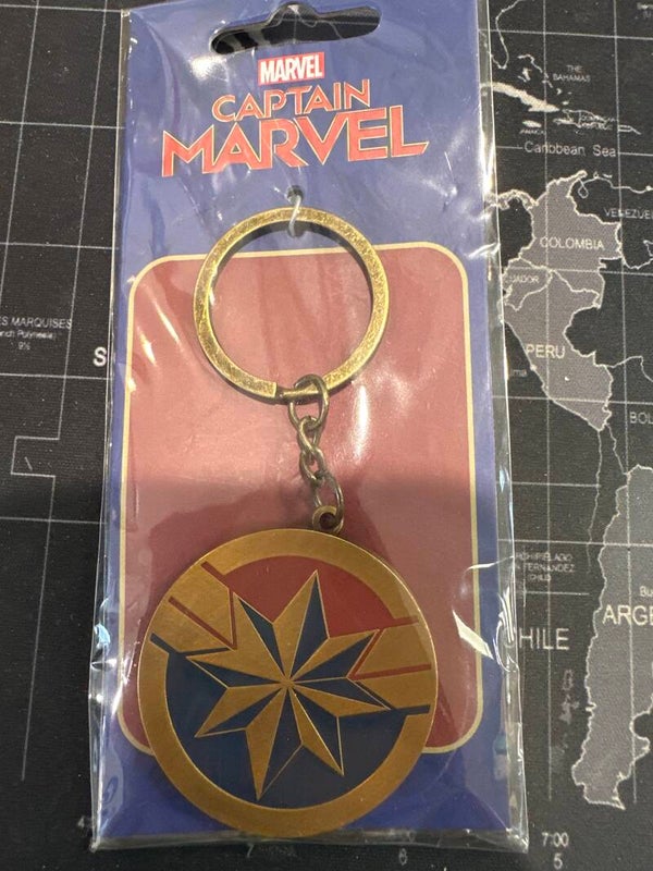 Captain Marvel Metal Keyring