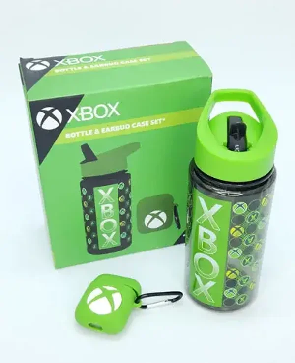 Xbox bottle and Earbud Case set