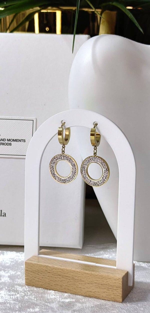 Oorbellen met hangende cirkels