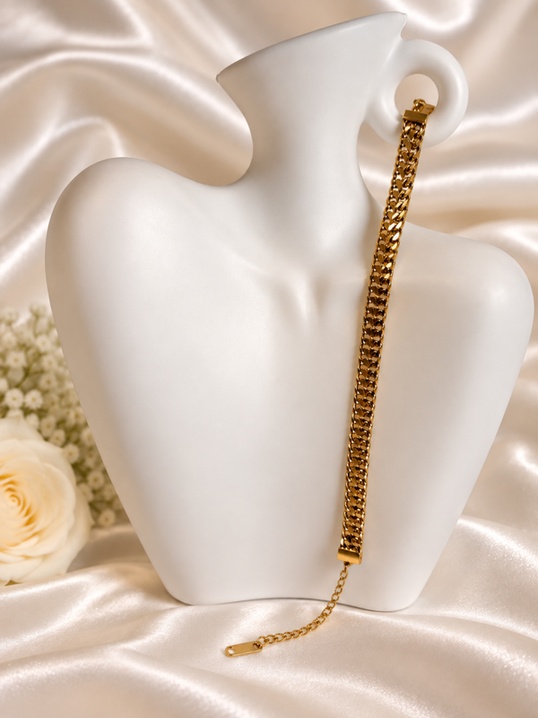 Armband met Dubbele Schakel – Tijdloze Elegantie