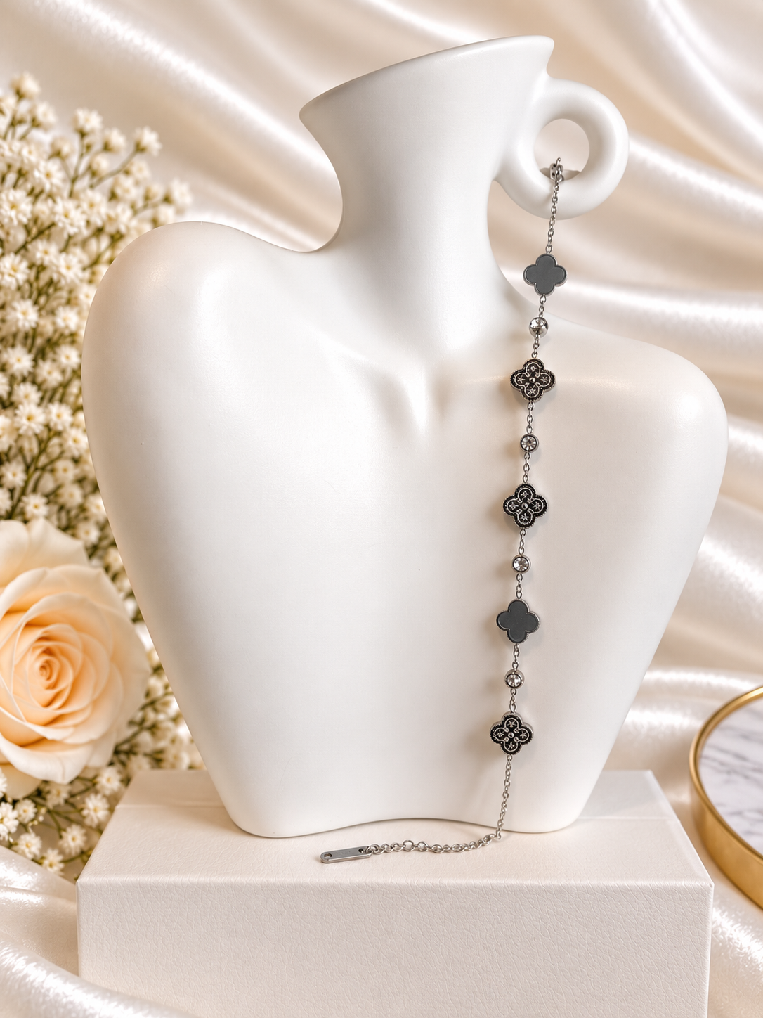 Armband Gekleurde Klavertjes met Sterren – Clover Mosaic