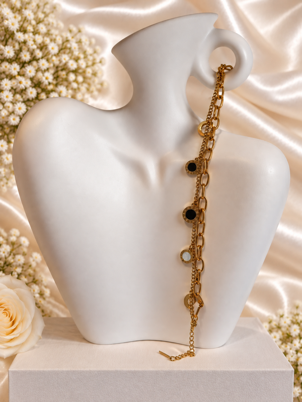 Nieuwe Gouden Dubbele Armband Romeinse Cijfers