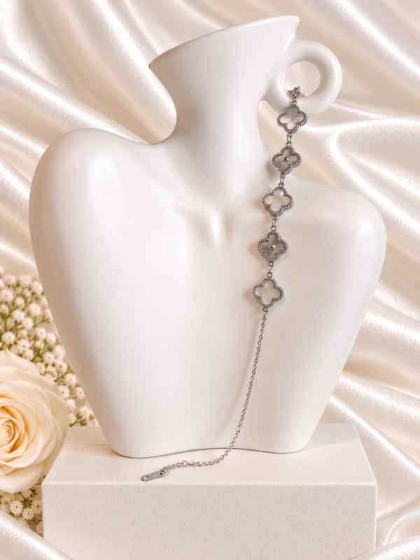 Armband met Ajour & Guilloché Klavertjes – Clover Ajour