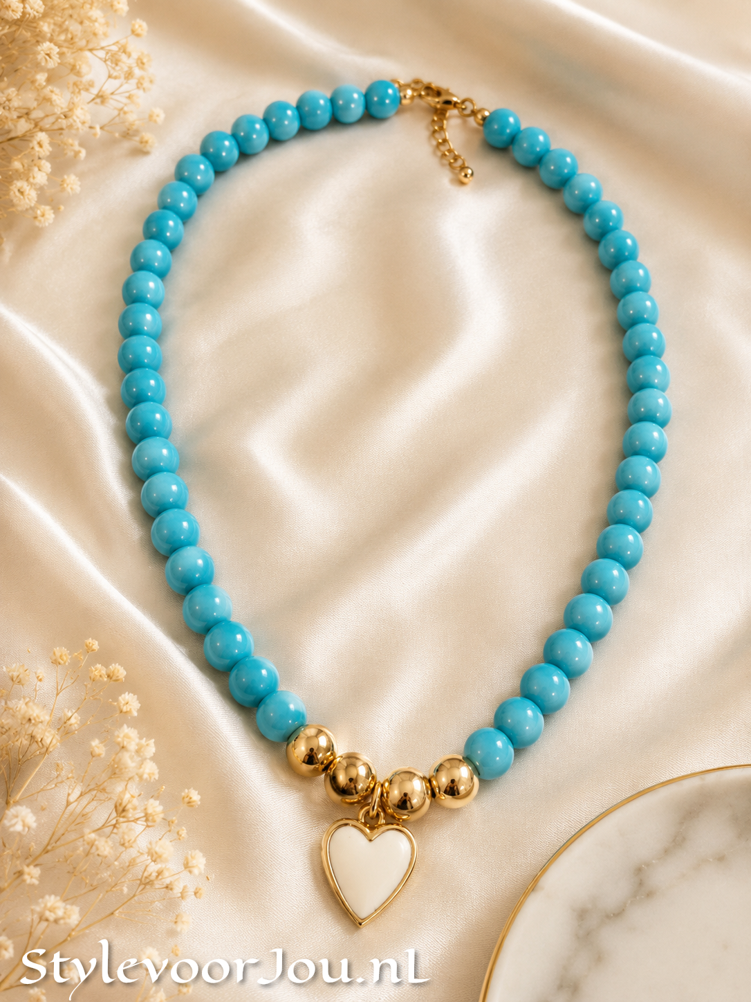 🌸 Kralenketting met hartje