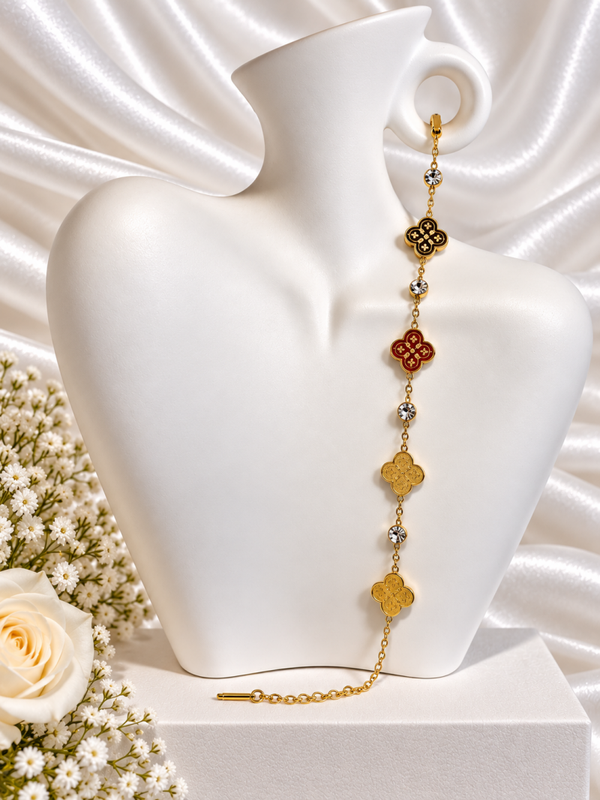 Armband Klavertjes – Chirurgisch Staal ✨
