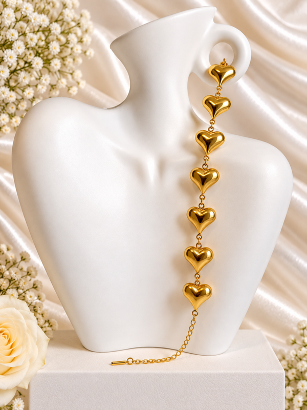 Gouden Armband Harten – Chirurgisch Staal