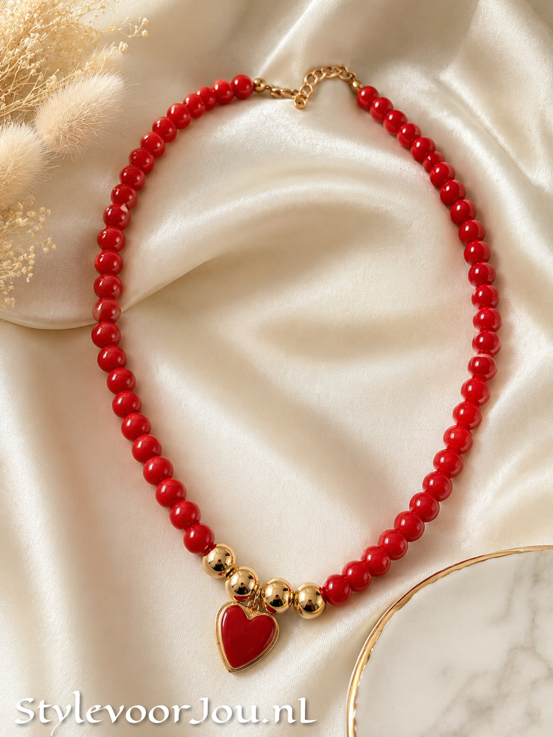 🌸 Kralenketting met hartje