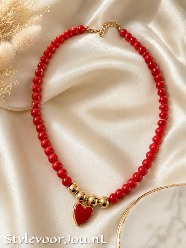 🌸 Kralenketting met hartje