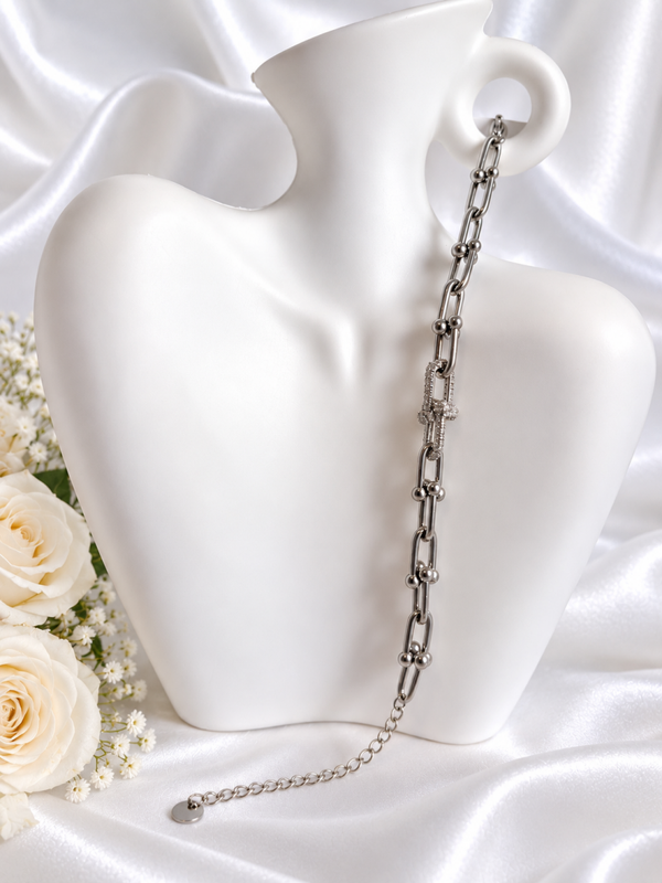 Zilveren Schakelarmband  – Diamond Link Silver