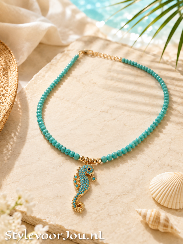🌊 Zomer in een turquoise ketting! 💙✨