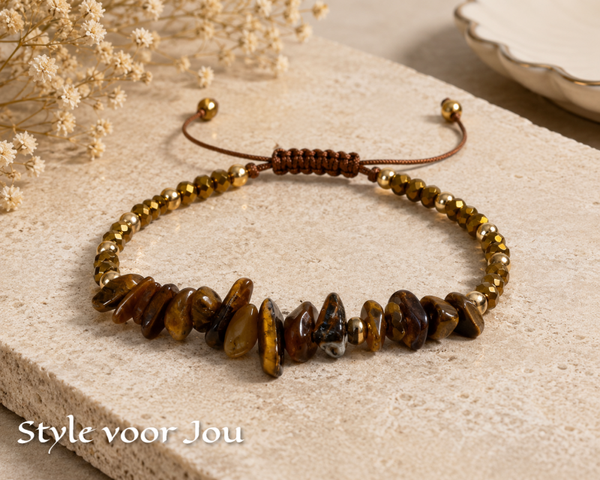 🤎 Armband van natuurlijke Tijgeroog – de steen van moed en zelfvertrouwen 🤎