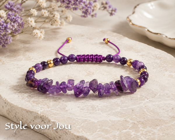 💜 Armband van natuurlijke Amethist – elegantie en harmonie in één 💜
