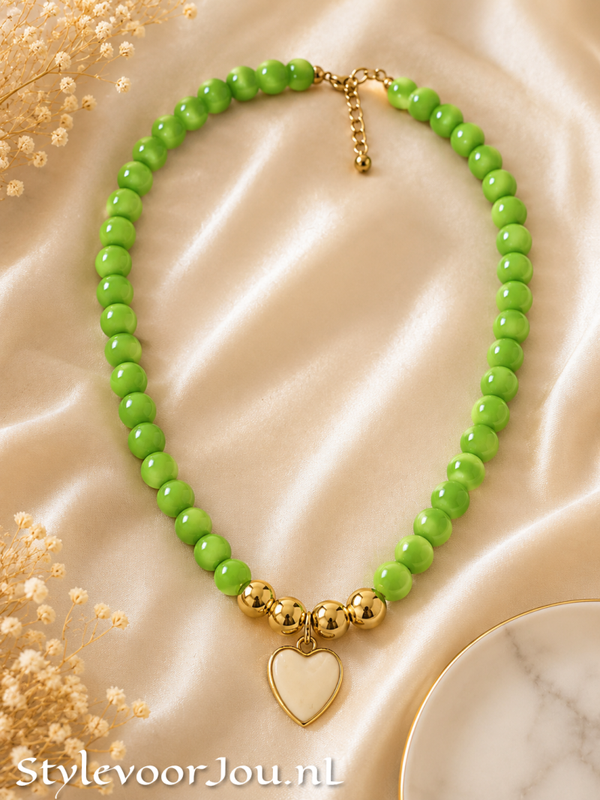 🌸 Kralenketting met hartje
