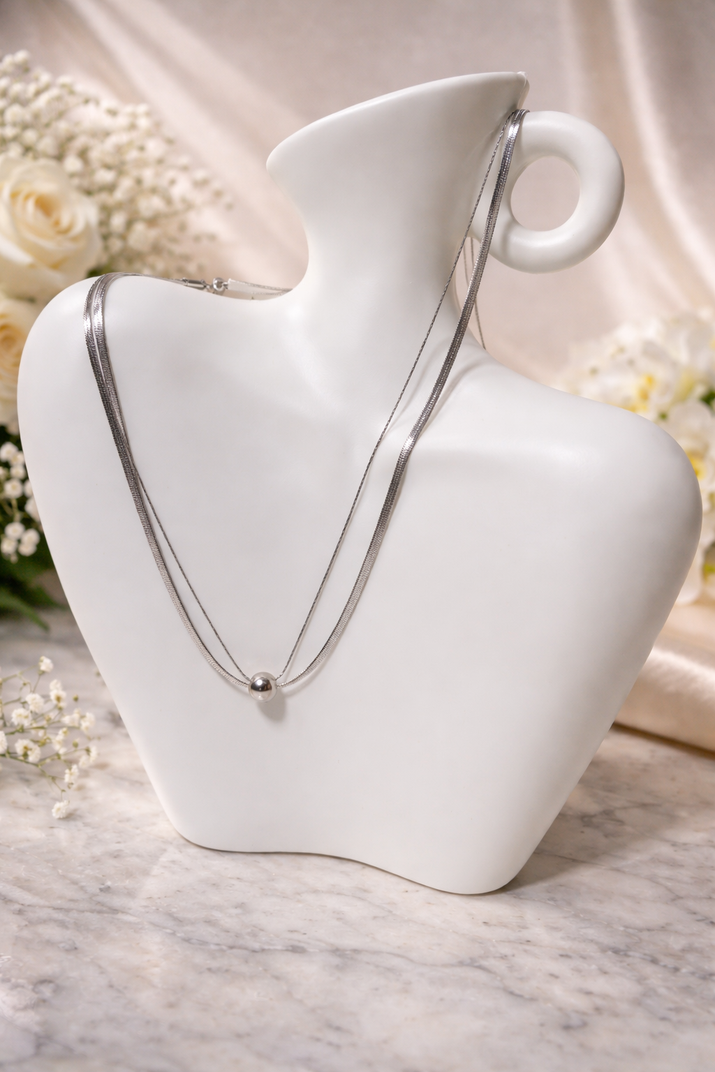 Mooie ketting,zilver kleur