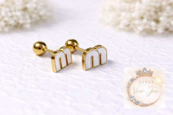 🤍✨ Elegante oorbellen van chirurgisch staal