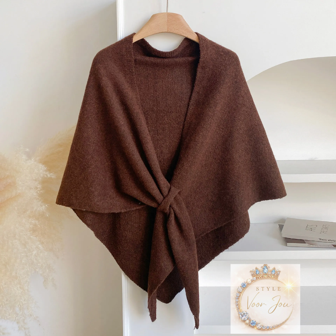 🤎 Elegant Poncho – Tijdloze Stijl