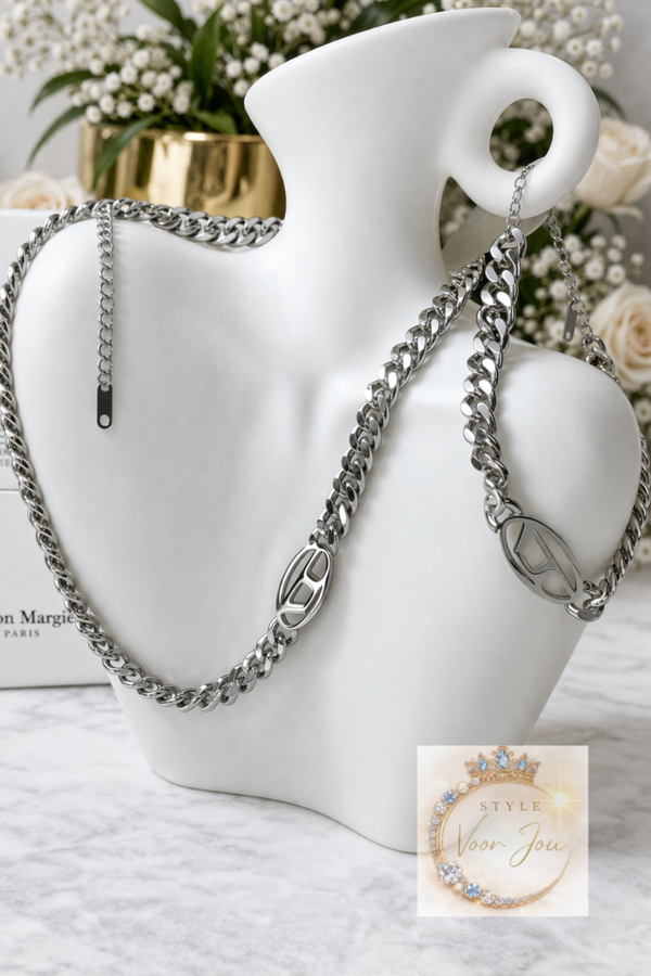 Prachtige set van een ketting en armband