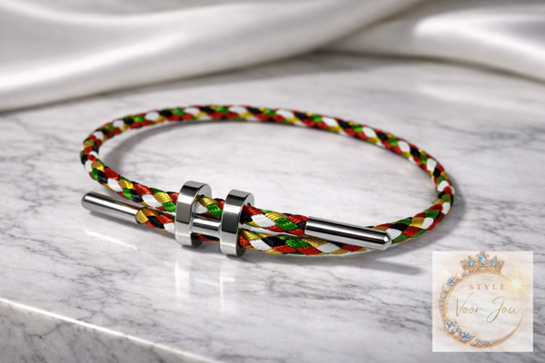 ✨ Gevlochten stalen armband – minimalistische elegantie