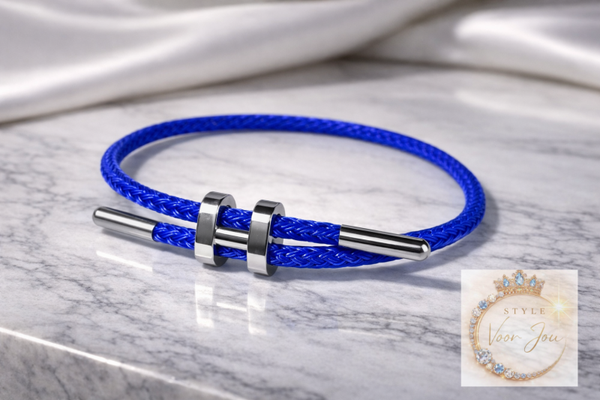 ✨ Gevlochten stalen armband – minimalistische elegantie