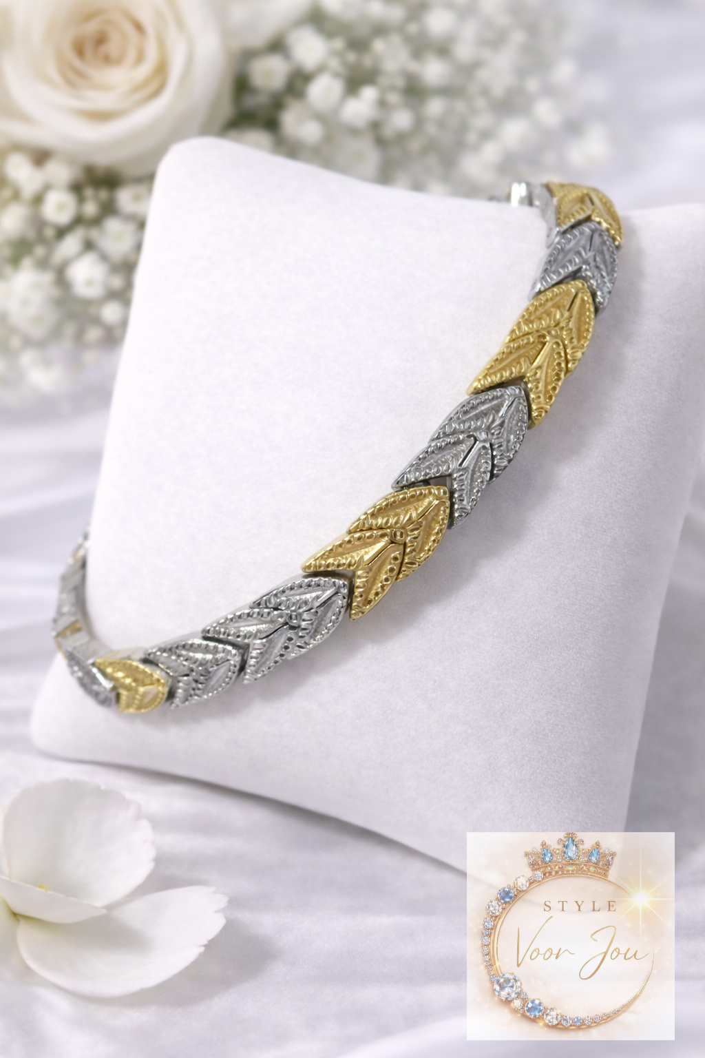 Stijlvolle armband in goud- en zilverkleur ✨