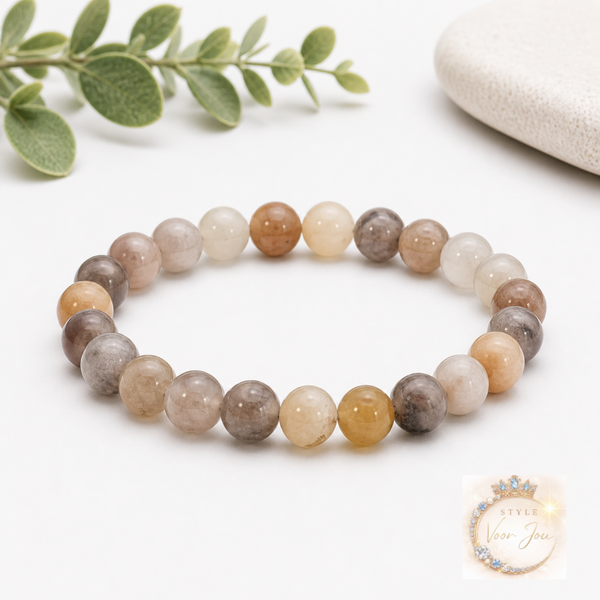 ✨ Armband van Zonnesteen & Maansteen