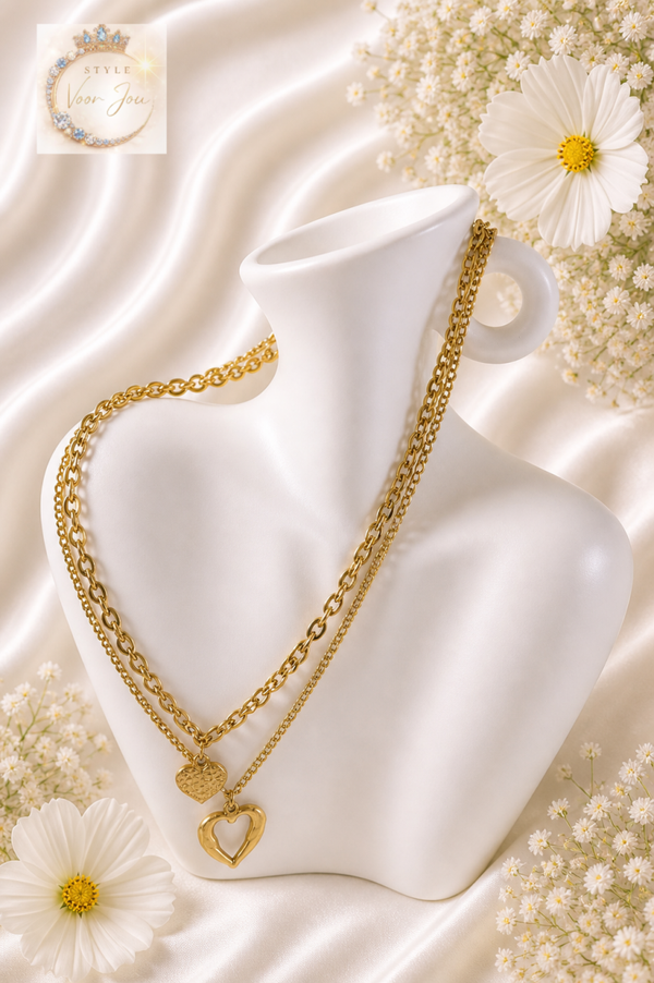 Elegante, delicate dubbele ketting💥