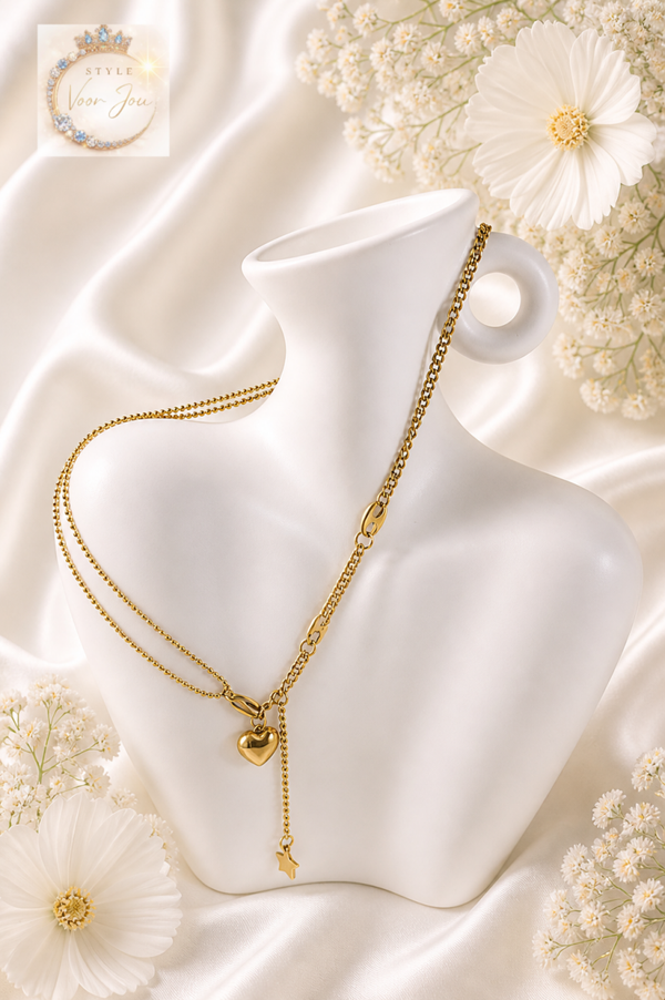 Gouden ketting met hartje – romantische elegantie