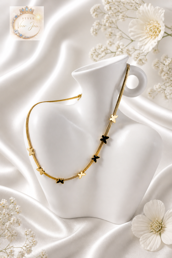 Gouden ketting met vlinders – elegante touch