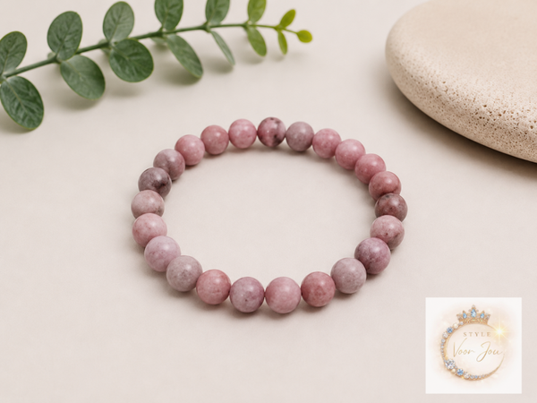 🌞Armband van roze jaspis 8 mm