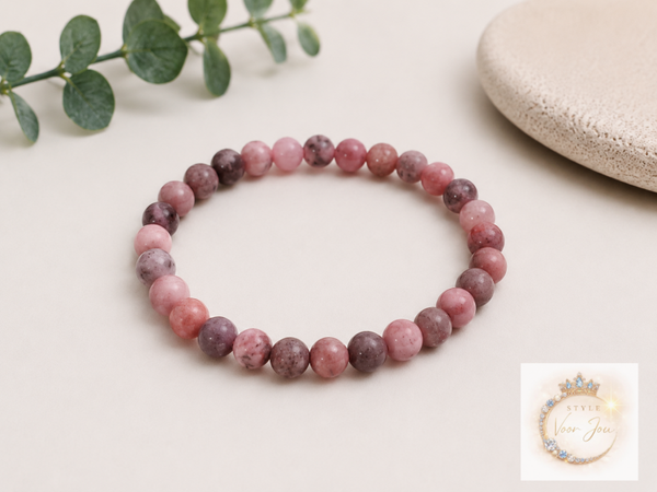 🌞Armband van roze jaspis 6 mm