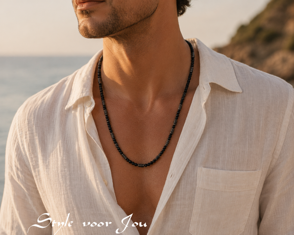 🖤 Herenketting met  Lavasteen 🖤