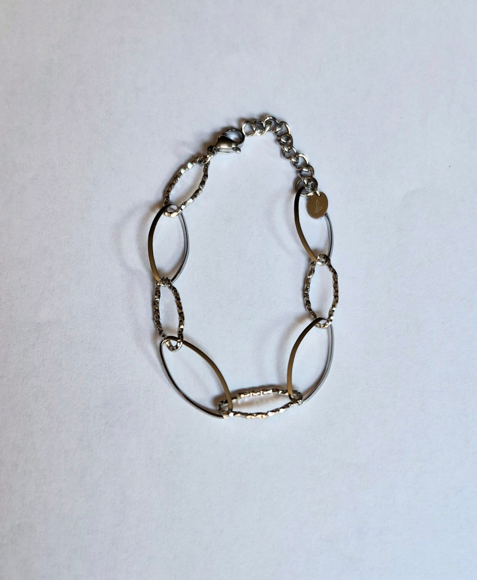 Bracelet Maillon dentelé et lisse