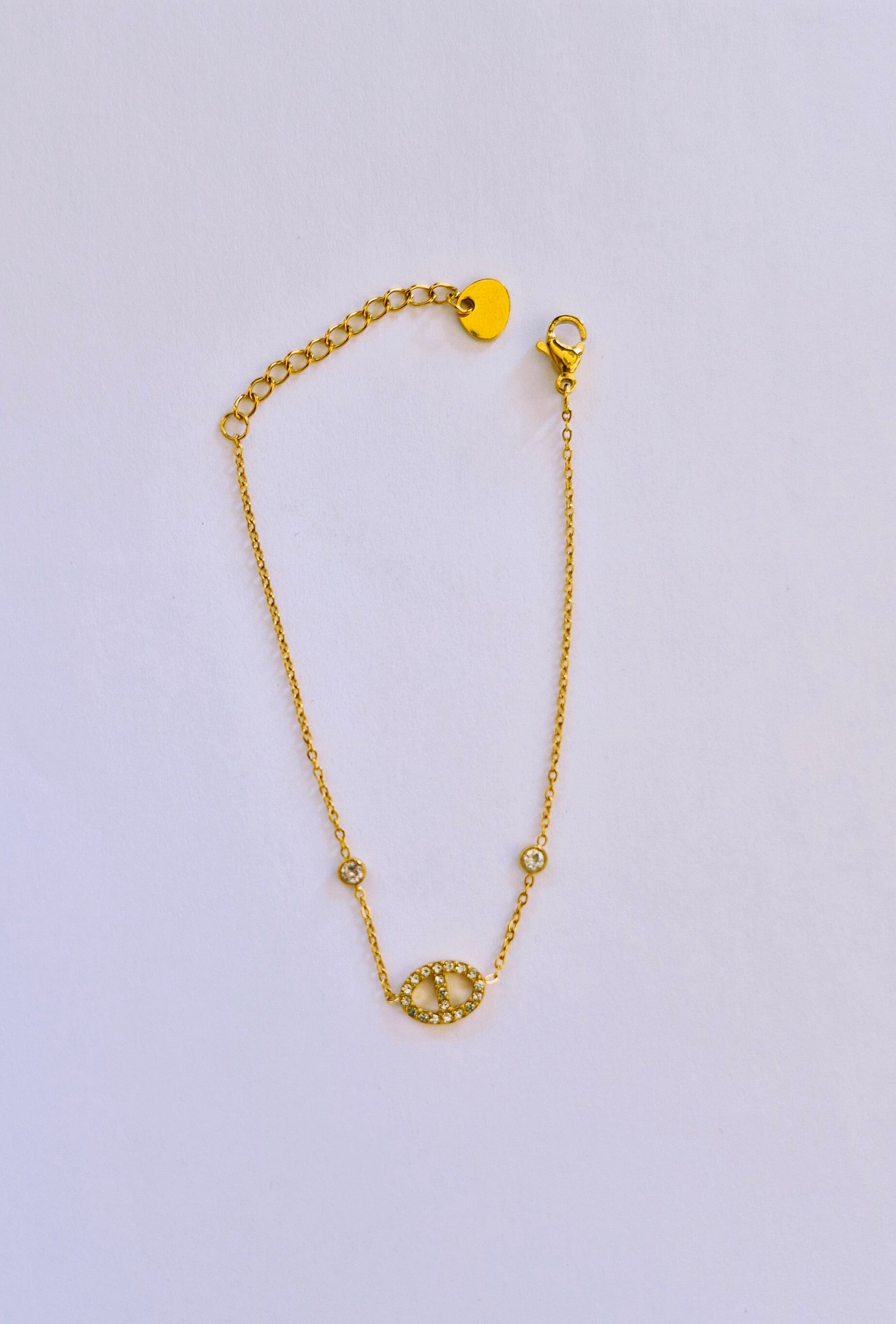 Bracelet Boucles Marine et Strass