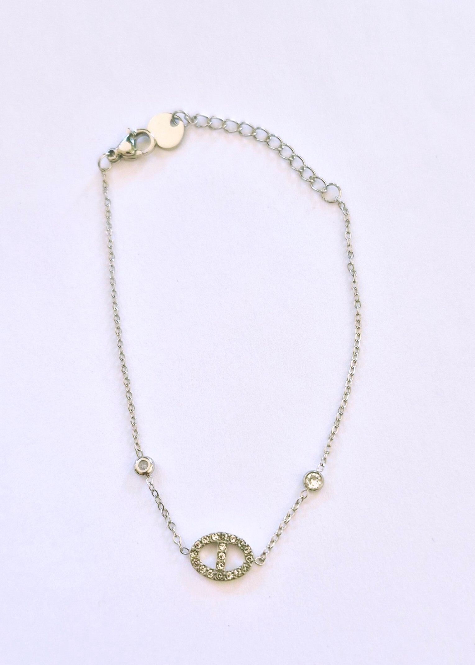 Bracelet Boucles Marine et Strass