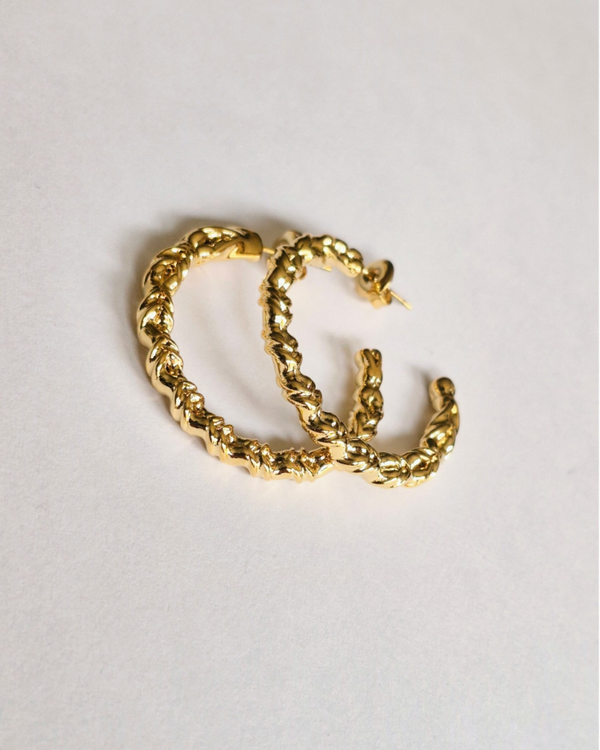 Créoles anneau en maille