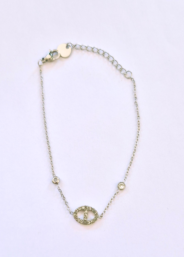 Bracelet Boucles Marine et Strass