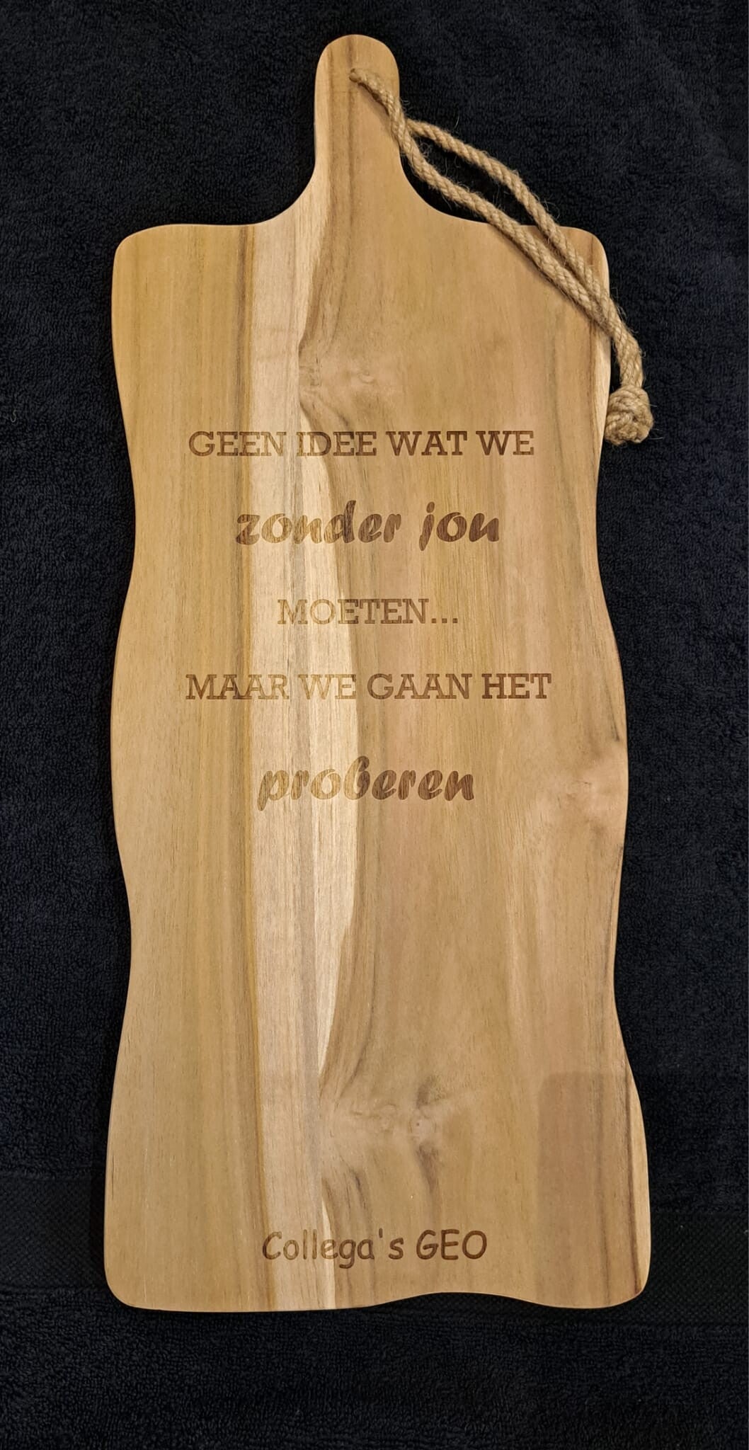 Teak borrelplank 49cm