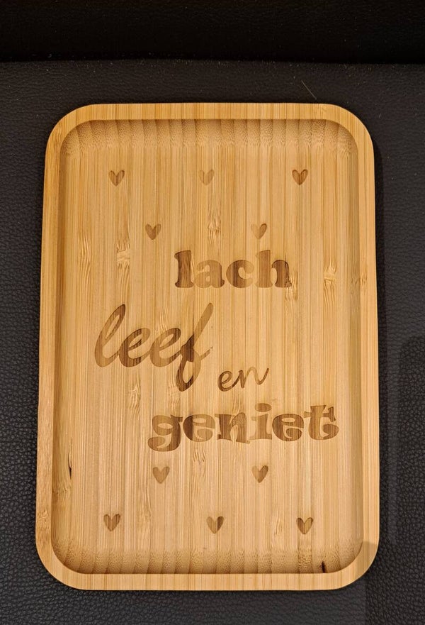 Serveerplank bamboo Lach-Leef-Geniet