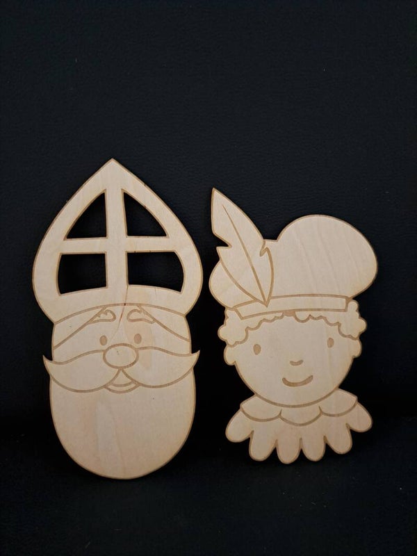 Silhouet Sint en Piet(en)