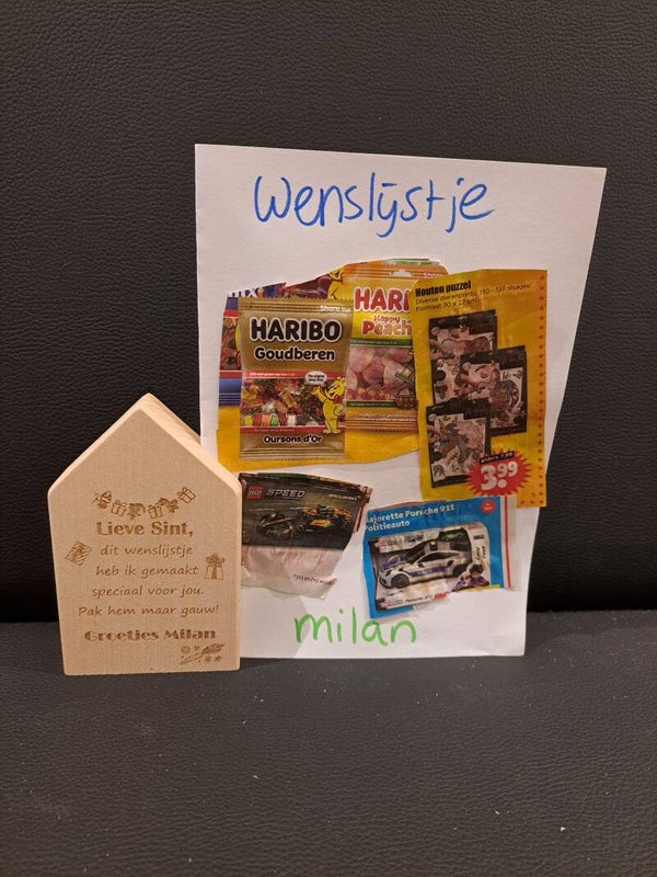 Wenslijsthouder huisje