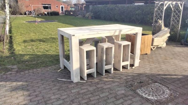 Bartafel 200x100x110 inclusief 6krukken