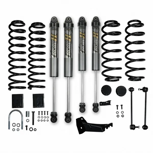 Hurricane Performance 2.5-inch Lift Kit with Hurricane 2.5 Aluminum Shocks for Jeep Wrangler JL