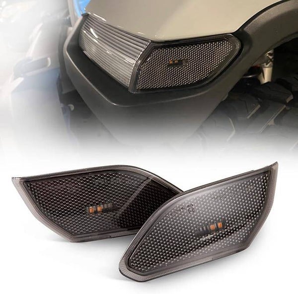 BUNKER INDUST LED Side Marker Lights Fender Flares Light Parking Lamp Compatible for 2018-2025 Jeep Wrangler JL Amber Turn Signal Lights (Smoked Lens)