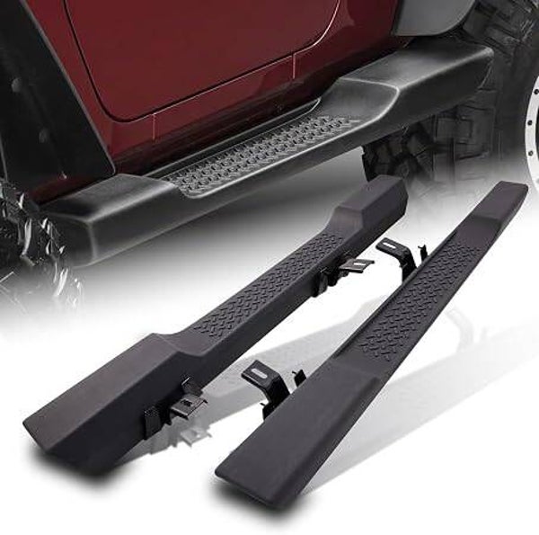 CALLIERT Running Boards, Compatible with 2007-2017 Jeep Wrangler JK 2 Door, Black Side Steps