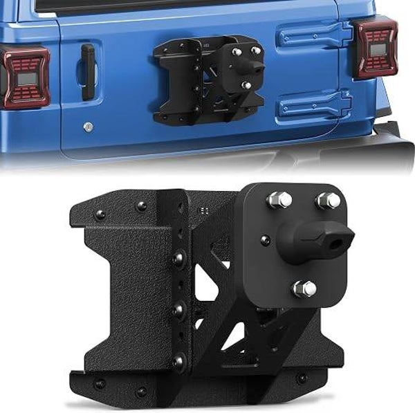 JL Tire Carrier for 2018-2026 Jeep Wrangler JL/JLU, Fits Up to 37" Spare Tire, Carbon Steel Mount with Anti-Rust E-Coat & Powder Coating