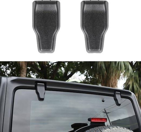 Hoolcar Original Car Accessory Rear Window Hinge Cover Liftgate Glass Hinge Cover for 2018-2021 Jeep Wrangler JL JLU Hardtop, Black