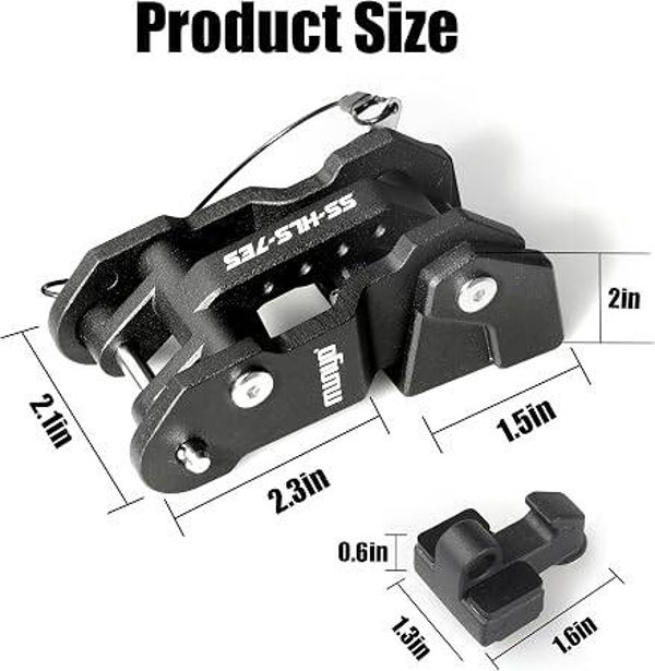 Hood Latches Aluminum Hood Catch Replacement for Jeep Wrangler JK/JKU 2007-2017, JL/JLU 2018+ & Jeep Gladiator 2020+ with Painted (Black,1 Pair)